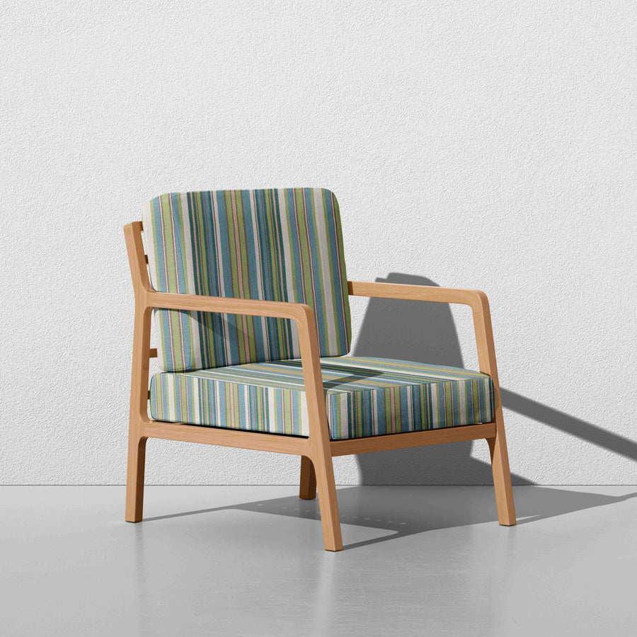 Riverton Stripe-Indoor/Outdoor Upholstery Fabric-Cerulean