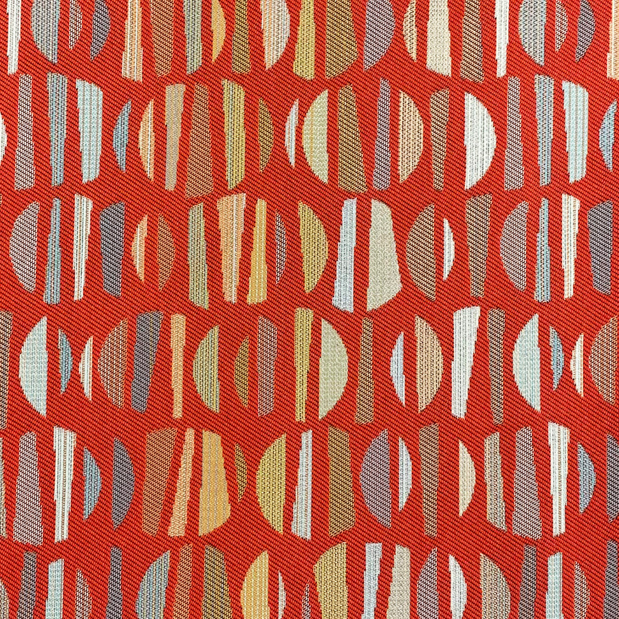 Geometric Red Crypton Upholstery Fabric