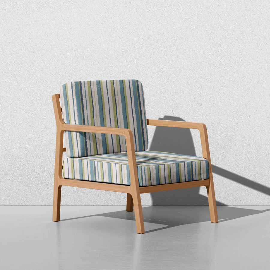 Montauk Stripe-Indoor/Outdoor Upholstery Fabric-Cerulean