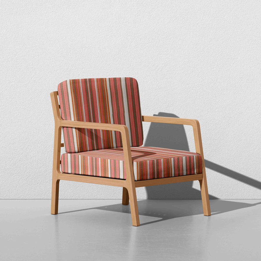 Riverton Stripe-Indoor/Outdoor Upholstery Fabric-Persimmon