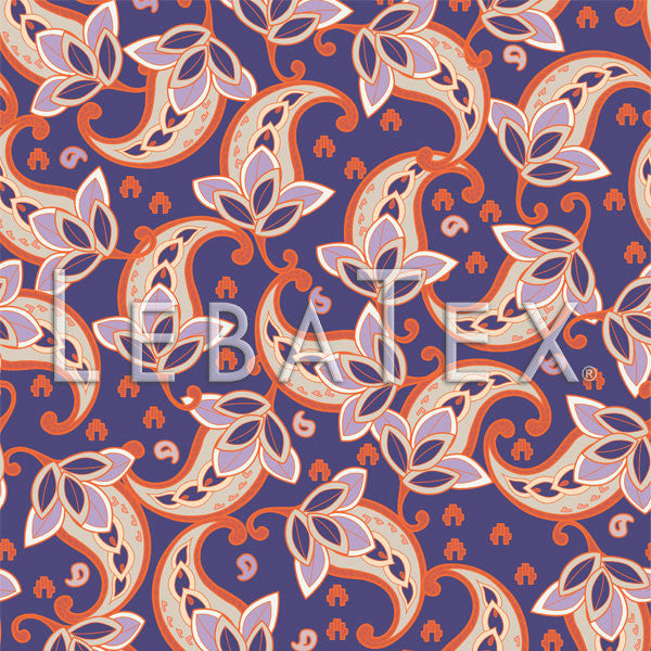 LebaTex Paisley Floral Customizable M.O.D. Fabric