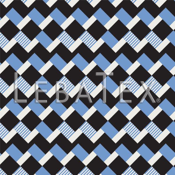 LebaTex Block Stripe-Blue Customizable M.O.D. Fabric