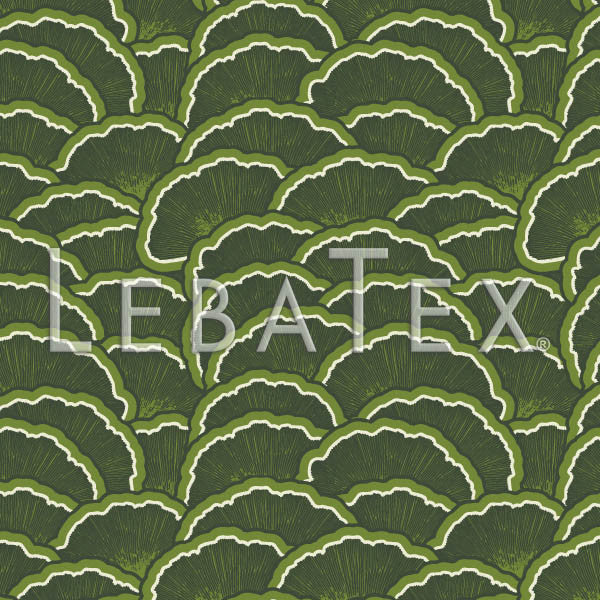 Fan Scallop-Green Customizable M.O.D. Fabric