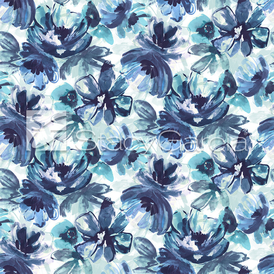 Floral Haven-Denim M.O.D. Fabric