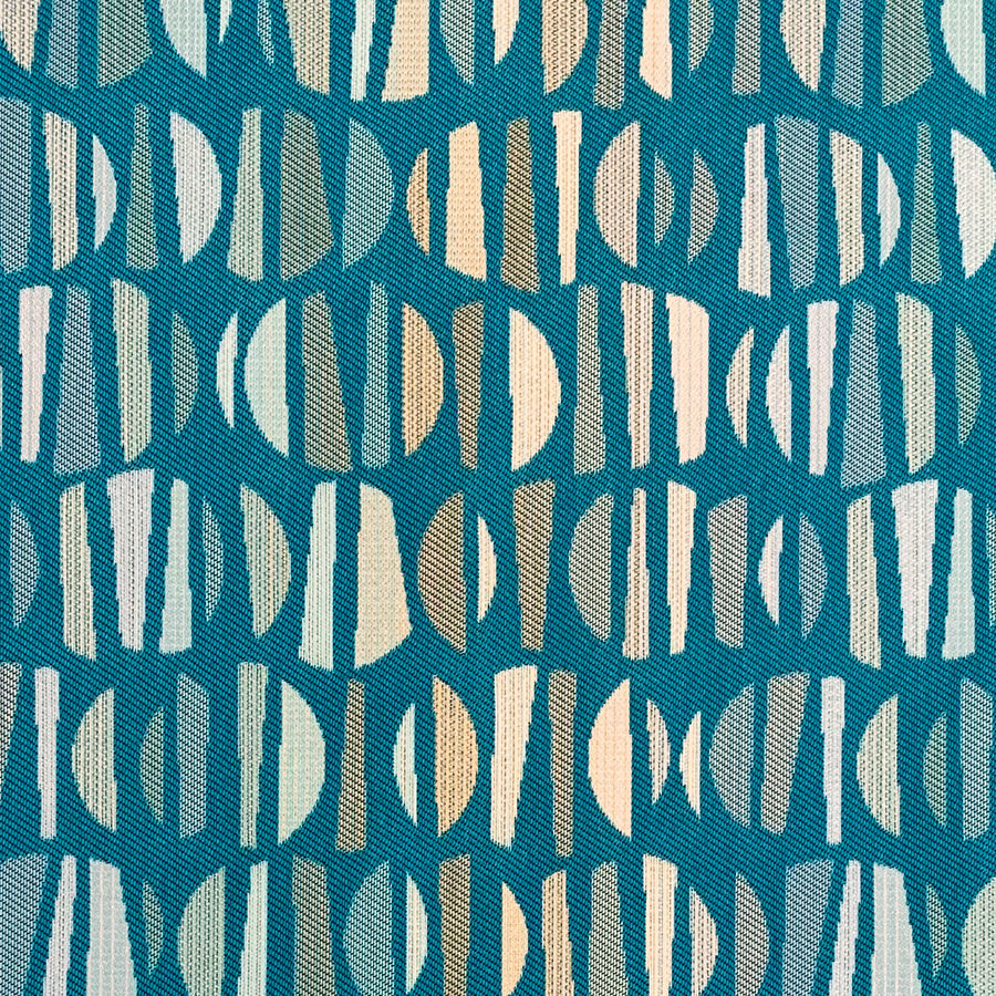 Geometric Turquoise Crypton Upholstery Fabric