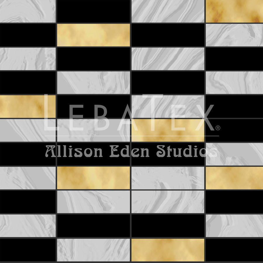 Subway Tile-Gold M.O.D. Pattern