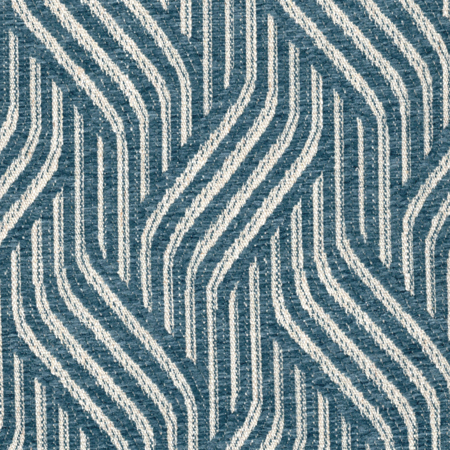 Blue patterned upholstery fabric